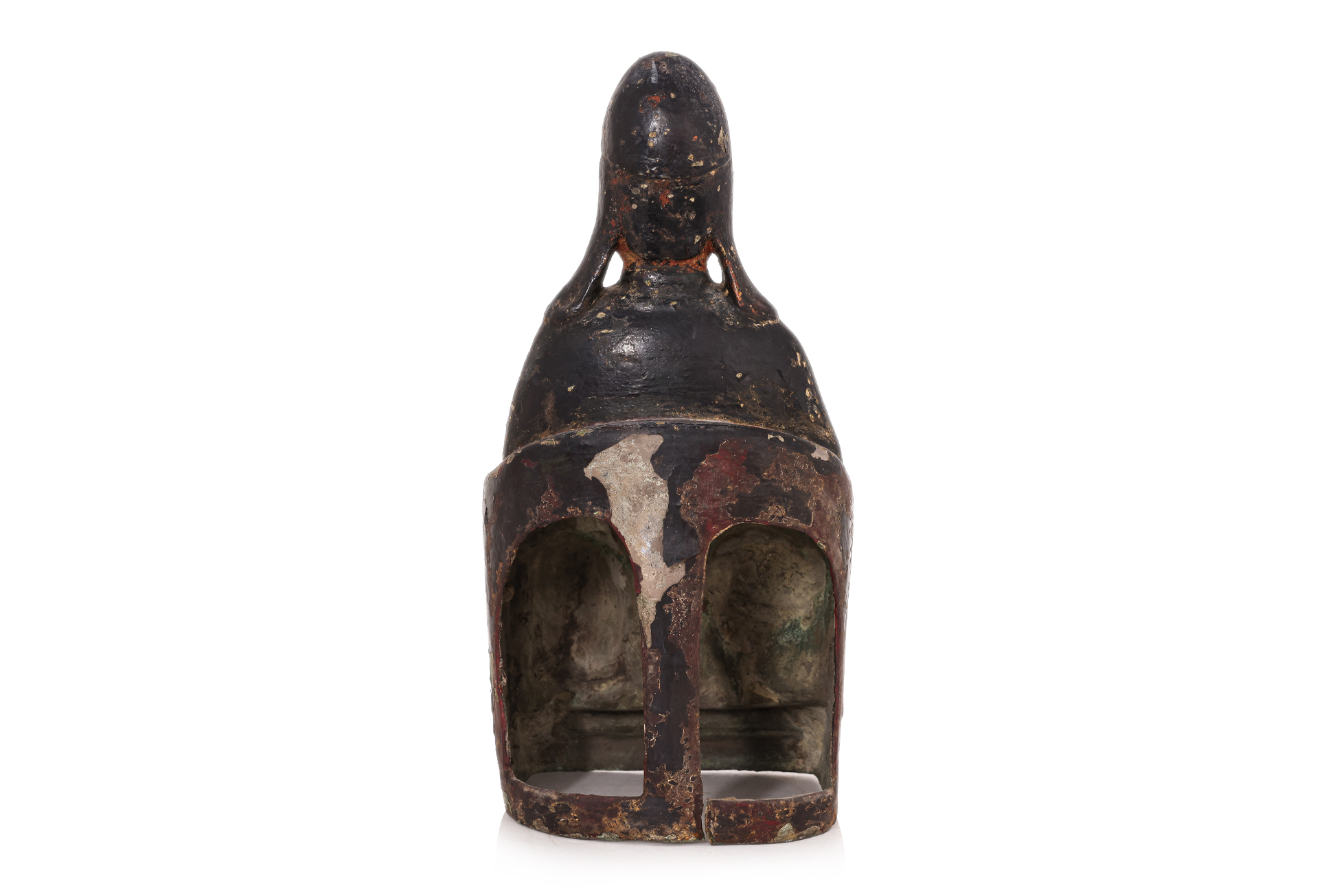 A LARGE LACQUERED BRONZE FIGURE OF GUANDI - Image 3 of 4