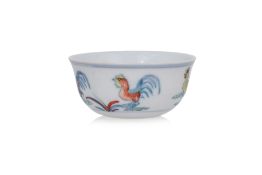 A DOUCAI PORCELAIN 'CHICKEN' CUP