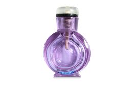 A SMALL TRANSPARENT PURPLE GLASS SNUFF BOTTLE