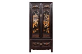 A CHINESE LACQUERED WOOD WEDDING CABINET