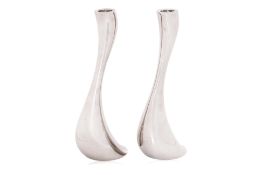 A PAIR OF 'COBRA' CANDLESTICKS BY CONSTANTIN WORTMANN FOR GEORG JENSEN