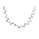 A DIAMOND 'CLUSTER' NECKLACE BY QUEEN