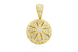 A DIAMOND 'SPINNING BALL' PENDANT