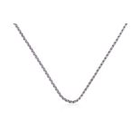 A WHITE GOLD BOX LINK CHAIN