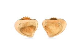 A PAIR OF MINI HEART EARRINGS BY TIFFANY & CO.