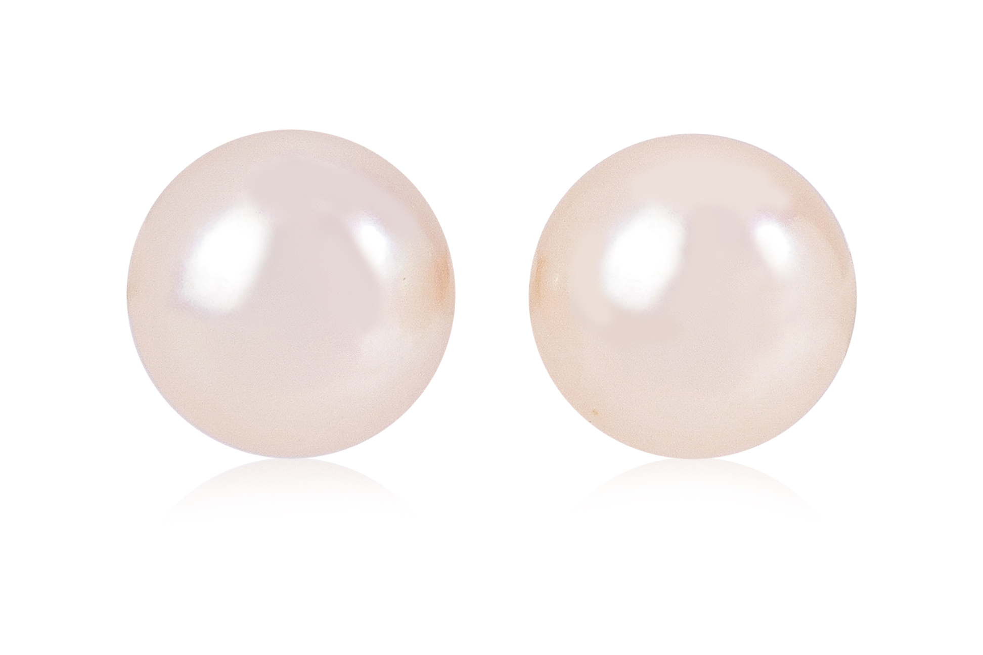 A PAIR OF AKOYA CULTURED PEARL STUD EARRINGS