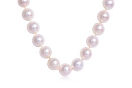 AN AKOYA CULTURED PEARL STRAND NECKLACE