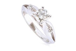 A DIAMOND THREE STONE RING