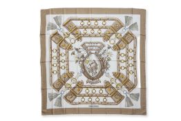 HERMES - 'AUX CHAMPS' SILK SCARF