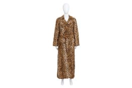 EMANUEL UNGARO - A CHEETAH PRINT COAT WITH BELT