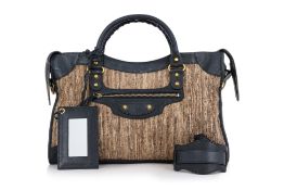 BALENCIAGA - A LIMITED EDITION 'LE CITY' TWEED BAG