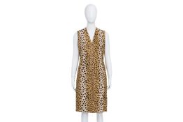 ALEXANDER MCQUEEN FOR GIVENCHY - A CHEETAH PRINT SLEEVELESS DRESS