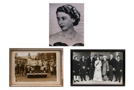 A GROUP OF THREE QUEEN ELIZABETH II PHOTOGRAPHS