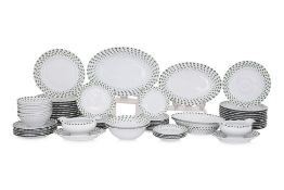 A HAVILAND LIMOGES SHAMROCK PATTERN DINNER SERVICE