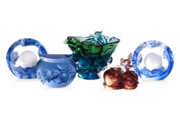 A GROUP OF LIULIGONGFANG AND TITTOT GLASS SCULPTURES