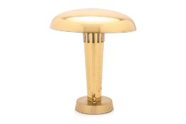 AN ART DECO STYLE BRASS TABLE LAMP
