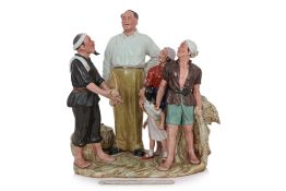 A LARGE CHINESE MAO ZEDONG PORCELAIN GROUP