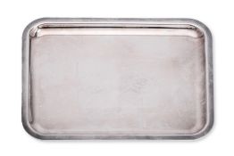A CHRISTOFLE SILVER PLATED TRAY