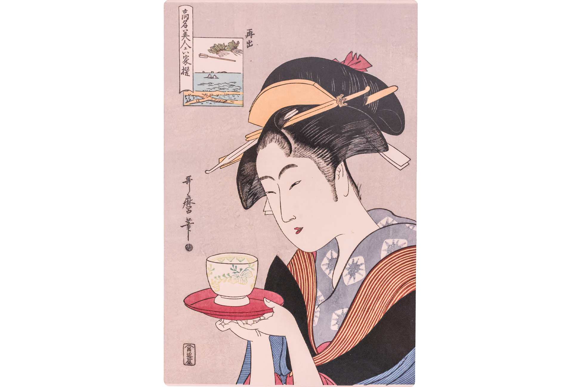 KITAGAWA UTAMARO - PORTRAIT OF NANIWAYA OKITA - Image 2 of 3