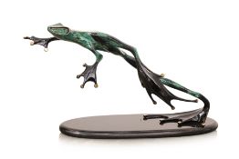 TIM 'FROGMAN' COTTERILL (B.1950) - MODEL OF A LEAPING FROG