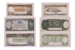 AUSTRALIA, PRE-DECIMAL BANKNOTES, 2 X £1 AND 10/-