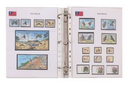 TWO ALBUMS OF TAIWAN MINT STAMP SETS, 1974-2002