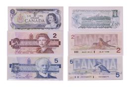 USA AND CANADA, ASSORTED BANKNOTES, 1957-1996