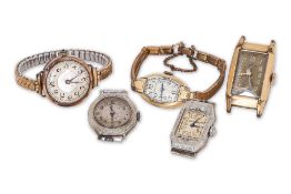 A GROUP OF VINTAGE AND ART DECO WATCHES