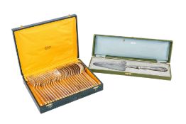 A GROUP OF FRENCH SILVER PLATED FLATWARE