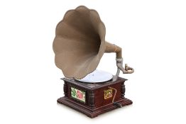 AN HMV WIND UP GRAMOPHONE