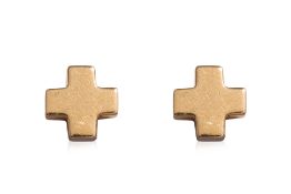 A PAIR OF 'ROMAN CROSS' STUD EARRINGS BY TIFFANY & CO.
