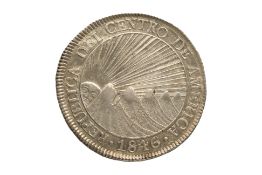 CENTRAL AMERICAN REPUBLIC, GUATEMALA, 8 REALES 1846/2 NG AE OVERDATE
