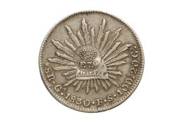 PHILIPPINES FERDINAND VII COUNTERMARK ON MEXICO 8 REALES 1830