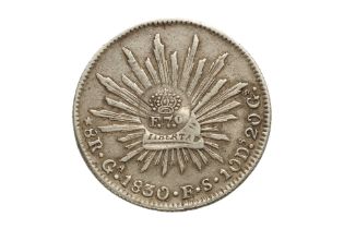 PHILIPPINES FERDINAND VII COUNTERMARK ON MEXICO 8 REALES 1830