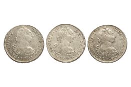 PERU CHARLES IV 8 REALES 1789; 1790; 1791 (3)