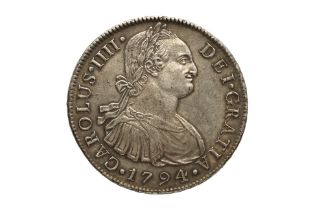 PERU CHARLES IV 8 REALES 1794 IJ