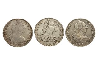 BOLIVIA CHARLES III 8 REALES 1773 JR; 1774 JR; 1778 PR (3)
