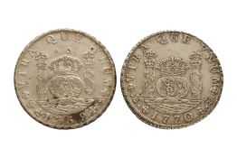 BOLIVIA CHARLES III 8 REALES 1769 JR; 1770 JR (2)