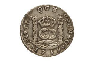 GUATEMALA, FERDINAND VI 8 REALES 1759 G P