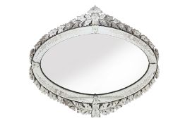 A VENETIAN OVAL MIRROR