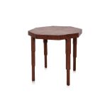 A TEAK ART DECO STYLE TABLE