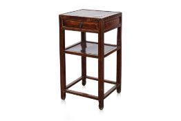 A CHINESE ELM SIDE TABLE