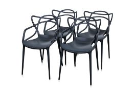A SET OF FOUR PHILIPPE STARCK 'MASTERS' CHAIRS FOR KARTELL