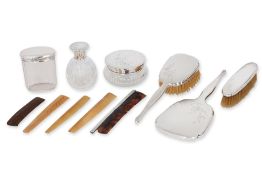 GROUP OF SILVER DRESSING TABLE ITEMS