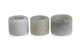 THREE JADE THUMB RINGS