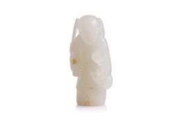 A JADE MODEL OF A STANDING FIGURE