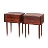 A PAIR OF MID-CENTURY BEDSIDE TABLES