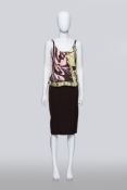 EMILIO PUCCI - A PINK, LIME AND BROWN ENSEMBLE