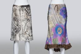 ROBERTO CAVALLI - TWO PRINT SKIRTS