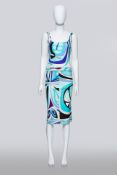 EMILIO PUCCI - A PRINTED TANK TOP AND SKIRT SET